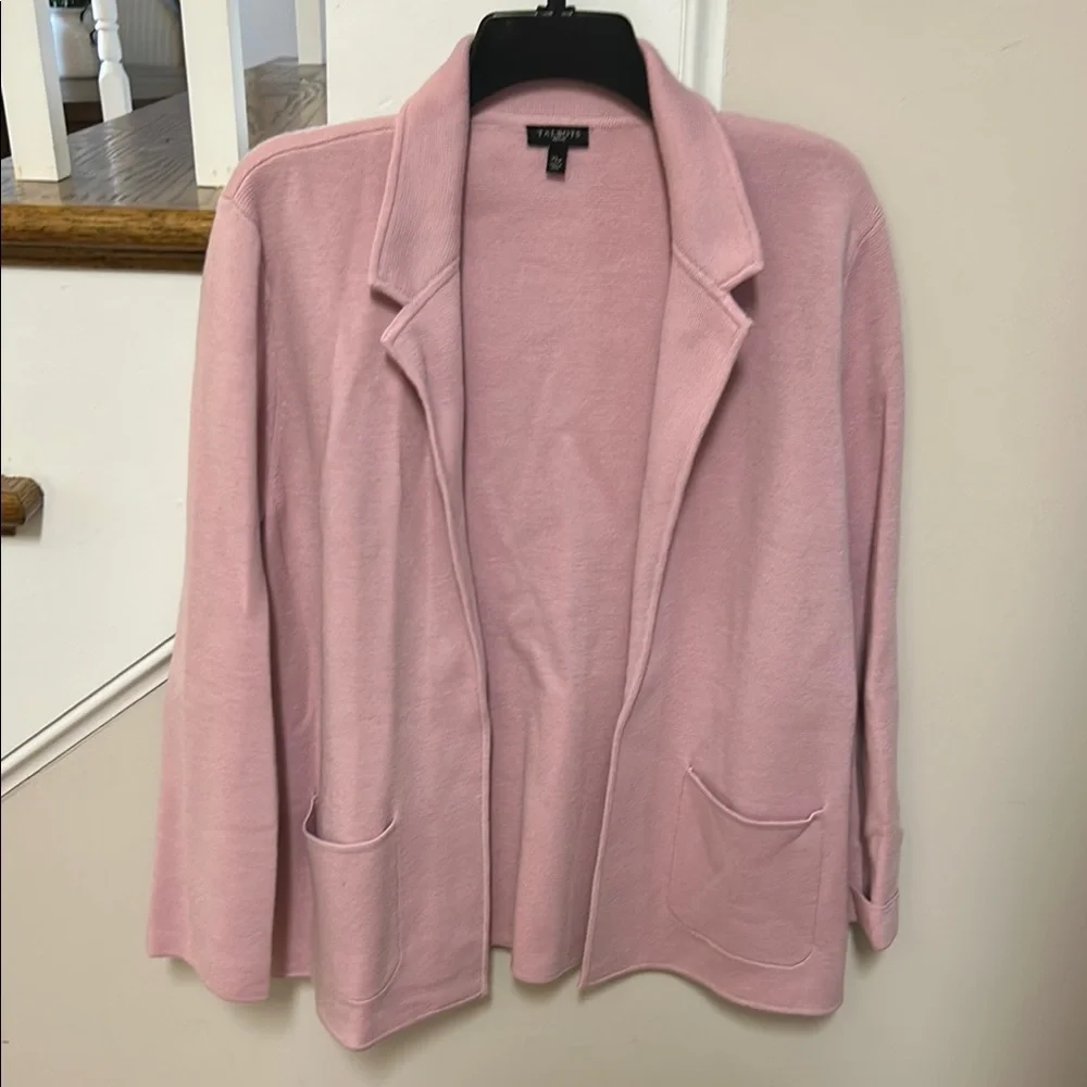 Talbots 🎊Host Pick🎉 Light Pink open cardigan blazer like new - Picture 3 of 16